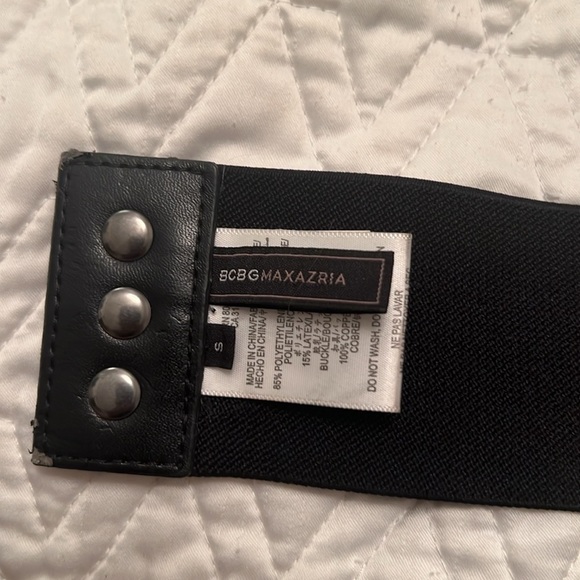 BCBG Max Azria gun metal rhinestone waist belt - Picture 5 of 5